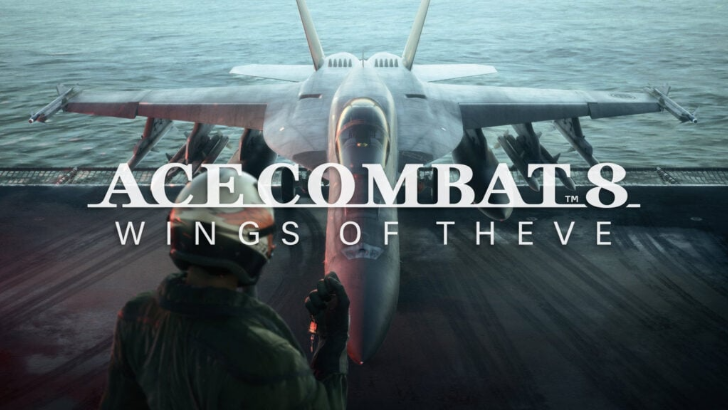 Ace Combat 8: Wings of Theve key art featuring fighter jets in aerial combat
