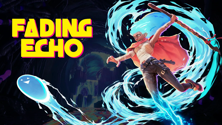 Fading Echo key art featuring the protagonist One in a fluid, water-themed environment