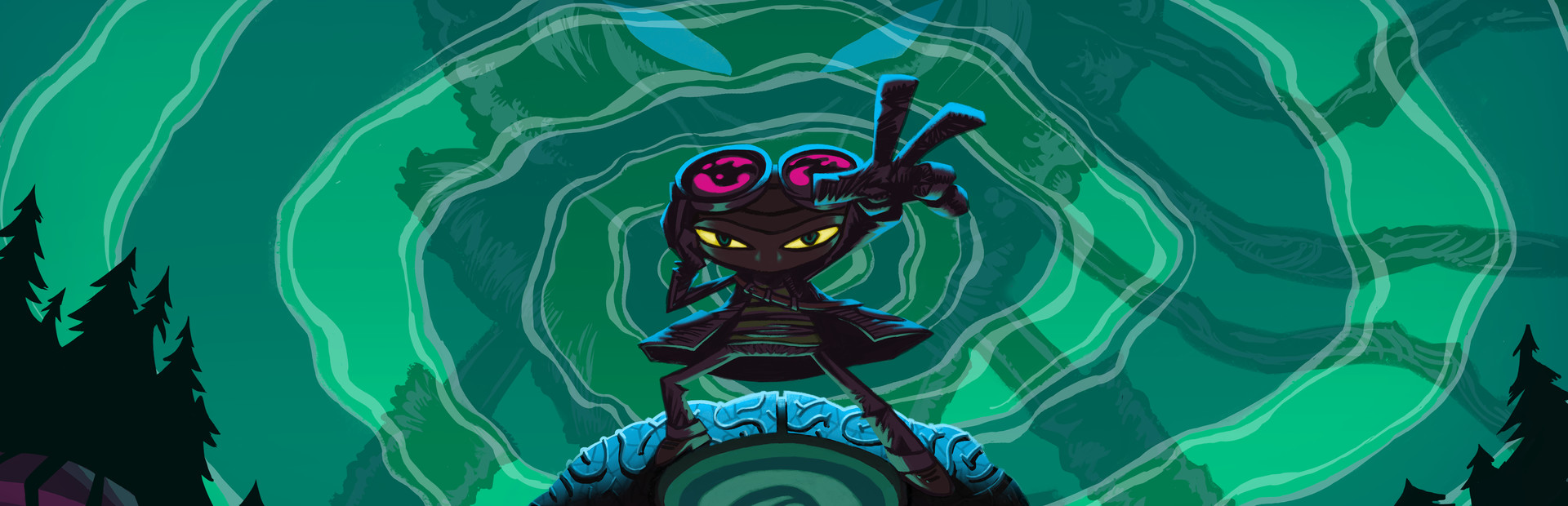 Psychonauts 2 Steam library art showing Raz and surreal psychedelic worlds