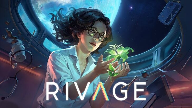 RIVAGE key art showing the A.R.E.S. space station