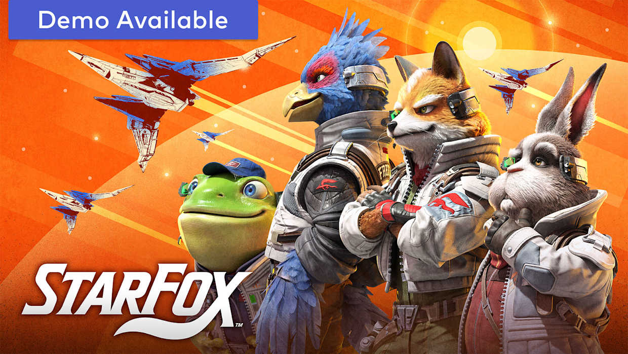 Star Fox official key art for Nintendo Switch 2 featuring Fox McCloud and the Arwing