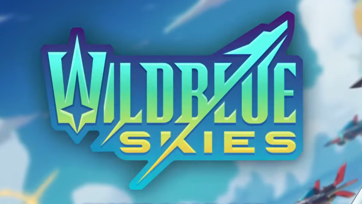 Wild Blue Skies key art showing anime-styled aerial combat